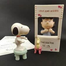 LENOX Peanuts SNOOPY STEALS A KISS Lucy Woodstock Complete in Original Box + COA picture