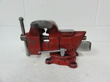 VINTAGE COLUMBIAN USA #D33-1/2 SWIVEL BASE BENCH VISE ANVIL PIPE JAWS VG USED picture