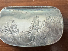 Rare Antique Swedish Silver Snuff Box picture