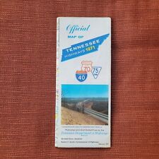 Vintage 1971 Official Tennessee Department Of Highways Nashville Travel Road Map picture