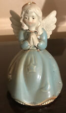 Rare TII Ceramic Angel Praying Wings Figure Figurine Bell picture