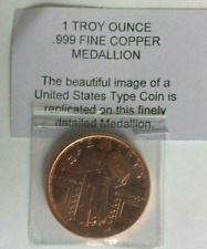 LIBERTY-1 Troy Ounce .999 Fine Copper Medallion, Golden State Mint -Collectible. picture