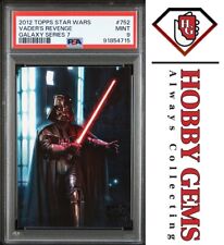 DARTH VADER PSA 9 2012 Topps Star Wars Galaxy Series 7 Vader's Revenge #752 picture