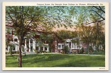 Georgia State College For Women Milledgeville GA Campus Vintage Linen Postcard picture