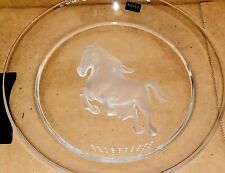  Deep Relief Hoya Crystal Etched Horse 7 1/4
