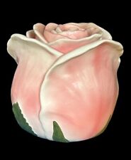 Rare Vintage Mid-century Poppy Trail Rose Cookie Jar Metlox 1950's Pink Chipped picture