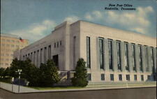 Post Office Nashville Tennessee flag ~ 1940s vintage linen postcard picture