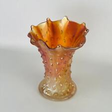 Northwood Vintage Marigold Carnival Glass Tree Trunk Vase 6 x 5 picture