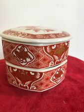 Vintage PorcelianTrinket boxes Two Tier made in Japan picture