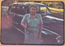 1948 ROCHESTER NEW YORK NY LADY IN FRONT OF CAR SUMMER STREET SCENE picture