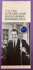 1968 Richard Nixon pamphlet Political button pin Campaign Brochure Spiro Agnew 1 picture