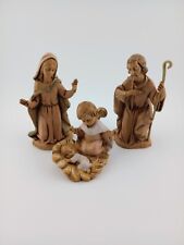 Fontanini Italy Holy Family Mary Joseph Baby Jesus With Angel Nativity Figures picture