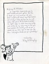 Ray Billingsley African-American Comic Cartoonist Curtis Signed Autograph Letter picture
