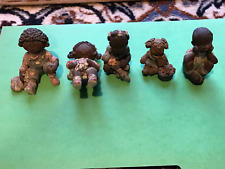 Vtg Sarah's Attic African American Black Heritage Children Figurines Lot of 5 picture