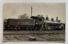 c 1920s Real Photo RPPC RR Postcard HHL Co. Railroad Steam Engine #10 & crew AZO picture