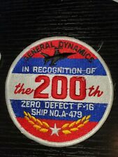 1970s 80s USAF Air Force General Dynamics 200th F-16 Patch picture