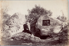 France, Fontainebleau, Homme et le rocher de Millet, vintage print, ca.1890 Tira picture