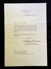 TLS - Whitney Shoemaker -Assistant to President Johnson - White House Stationery picture