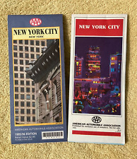 VTG 2 New York City AAA Street Maps 1989 and 1995-96 Editions picture
