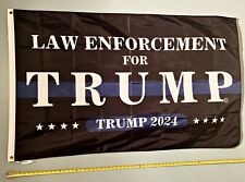 DONALD TRUMP FLAG *FREE SHIP USA SELLER* Law Enforcement Police 2024 Sign 3x5' picture