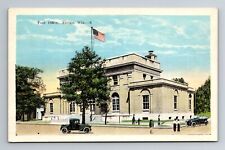 Antigo, WI-Wisconsin, Post Office Building Motor Cars Antique, Vintage Postcard picture