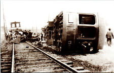 Wreck Reedurban Canton Railway Postcard Trolley Interurban Tram RPPC Reprint picture