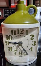 VINTAGE WESTCLOX ELECTRIC WALL KITCHEN CLOCK WINE JUG MCM 1970's TESTED WORKS picture