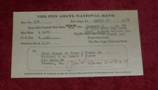 1959 Safe Deposit Box Rent Bill Pen Argyl National Bank Pennsylvania picture
