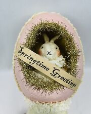 Seasons Of Cannon Falls Nicol Sayre Pink Easter Egg Bunny Rabbit Diorama Nicole picture