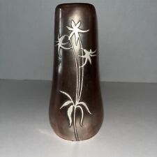 Antique Art Nouveau Otto Heintz Bronze STERLING SILVER Vase 7