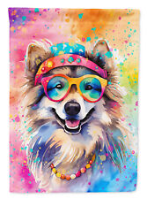 Keeshond Hippie Dawg Flag Canvas House Size DAC2519CHF picture