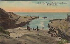 Peaceful Pacific, Ocean Beach San Diego California Unposted Postcard picture