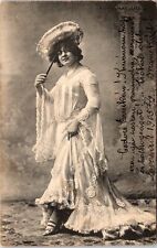 Postcard Irene Kapolnay Hungarian Actress Circa 1910 Fancy Dress Hat D2 picture