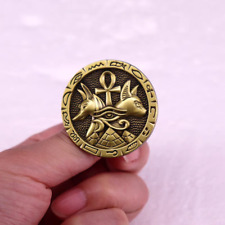 Egypt God of death Anubis & Egyptian goddess Bastet Brooch Pin Badge picture