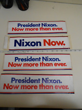 4 Nixon 1972 Reelection Bumper Stickers picture