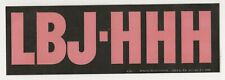 1964 LBJ/HHH presidential bumper sticker picture