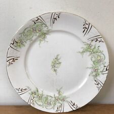 Set Pair Vtg La Franchaise Porcelain French White Floral Salad Bread Plates 8.5“ picture