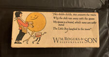 Vtg Wm. Rogers & Son Silverplate Holiday Hey Diddle Baby Spoon With Rare Box picture