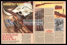 1990 REMINGTON Rolling Block No. 1 Black Powder Rifle 4-pg Evaluation Article picture