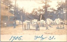 RPPC Camp Jahn Keansburg NJ 1906German American Camp Fish Catch Tents A86 picture