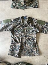 USMC MARPAT Trouse Digital Woodland Blouse Jacket Medium Regular. Green, Camo picture