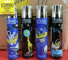 4 x Clipper Lighters LOST IN SPACE No.2 Design Full Size Refilable Full Set picture