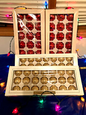 Dayton Hudson Rauch Vtg Christmas Ornament Vtg Gold Red Ball Mercury Glass Lot 4 picture
