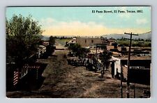 El Paso TX-Texas, EL Paso Street, Antique, Vintage Postcard picture