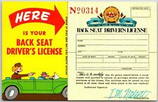 Back Seat Drivers License - Postcard picture