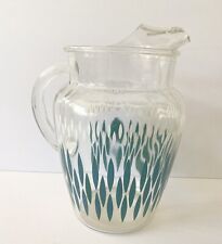Mid Century Vintage Glass Water Pitcher Rare Anchor Hocking 9” picture