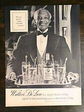 Vintage 1950 Walker's De Luxe Straight Bourbon Whiskey Full Page Original Ad 721 picture