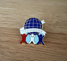 Pre-owned TEAMWORK Lapel Pin - Globe World picture