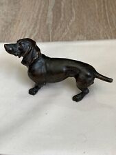 MiniatureCast Iron Daschund Dachshund Weiner Dog Paperweight figurine  picture