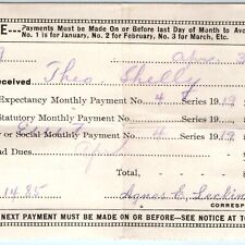 1919 Brotherhood of American Yeoman Membership Payment Receipt Homestead C46 picture